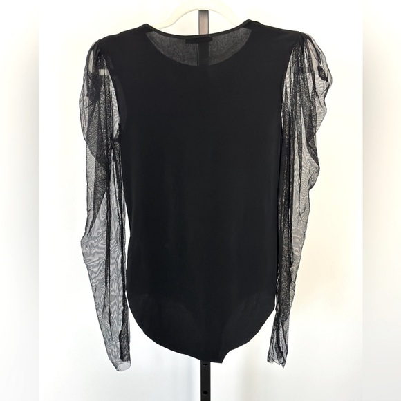 ZARA Seamless Bodysuit with Tulle Sleeves - Picture 8 of 8